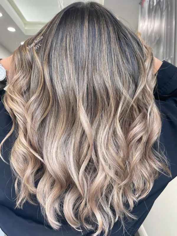 Platinum balayage highlights