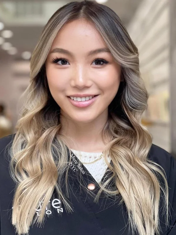 Dimensional blonde balayage