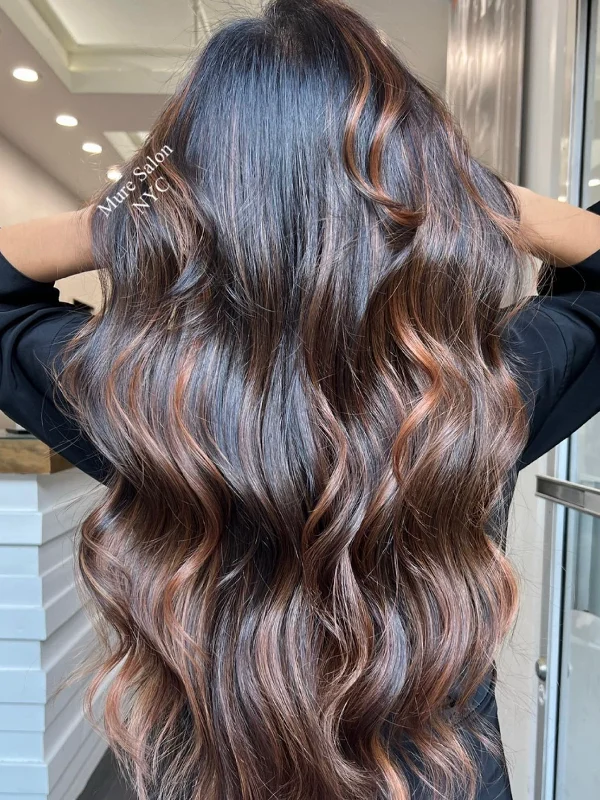 Styled balayage with waves