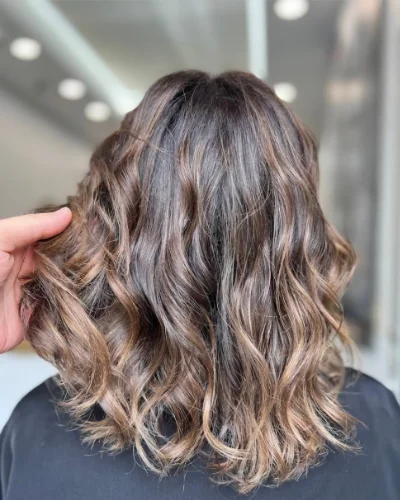 Brunette balayage before