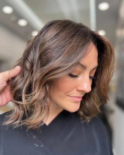 Brunette balayage after